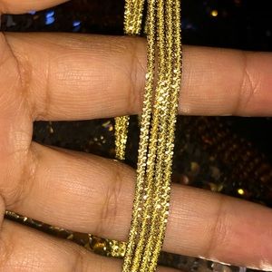 Mesmerizing ice 18k vermeil gold chain best Christmas birthday anniversary gift